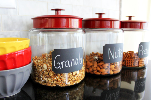 DIY chalkboard kitchen jars by Our Fifth House