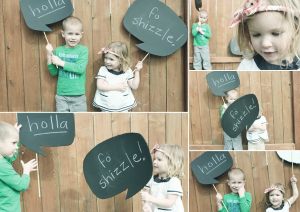 DIY chalkboard word bubbles by Armommy
