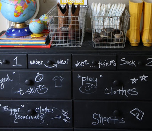 Children's chalkboard dresser by Holly Mathis Interiors
