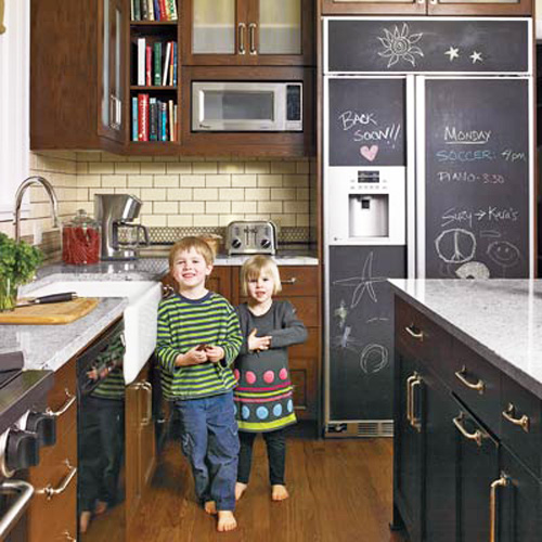 DIY chalkboard refrigerator by This Old House