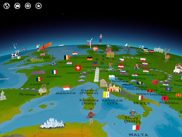 Barefoot World Atlas educational app for kids