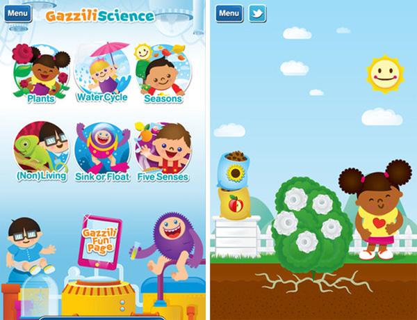 GazziliScience educational app for kids