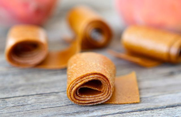 Healthy snack idea for kids: Homemade fruit leather by Two Peas and Their Pod