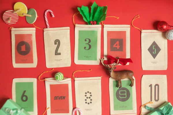 Homemade Christmas advent calendar by Oh Happy Day
