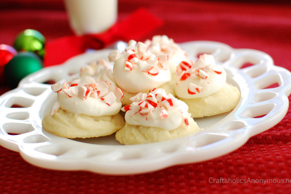Christmas peppermint meltaway cookies by Craftaholics Anonymous