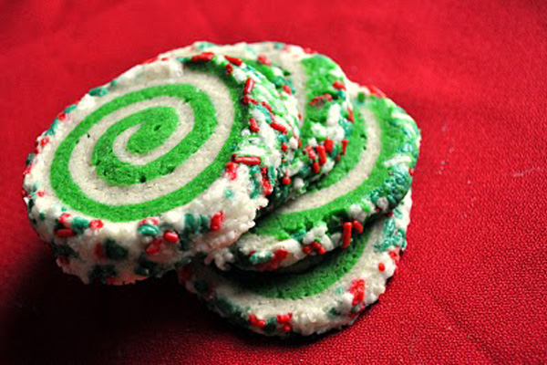 Christmas roll-up swirl cookies by Our Italian Kitchen