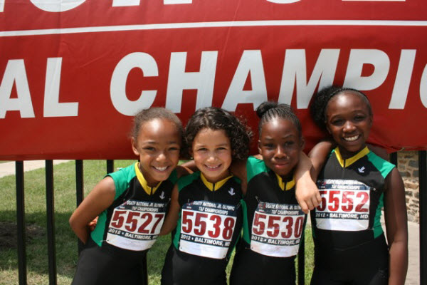 Girls running team