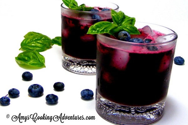 Blueberry Basil Mocktail 