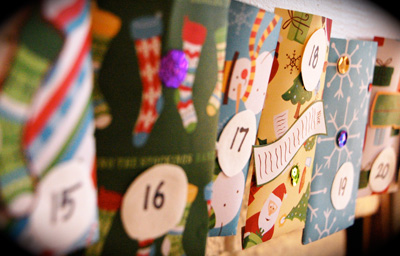 Homemade Christmas advent calendar by TinkerLab