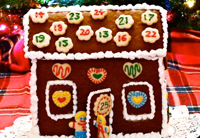 Christmas gingerbread house advent calendar by Gingerbread Snowflakes