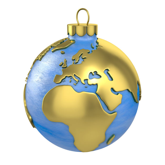 Christmas world ornament