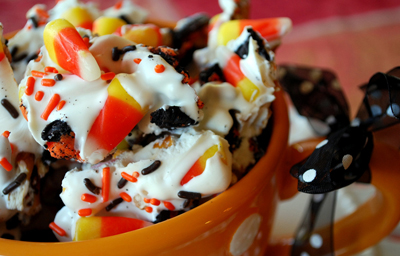 Halloween candy corn cookie bark by Your Homebased Mom