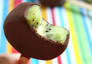 Chocolate kiwi popsicles by Showfood Chef