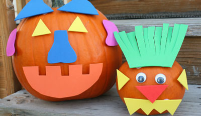 Mix-and-match Halloween pumpkins by Make and Takes