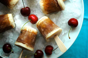 Root beer float popsicles by Bite This