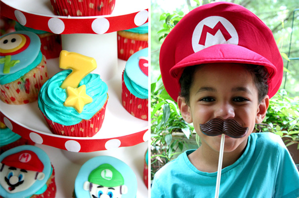 Kids' Super Mario birthday party by Amy's Party Ideas