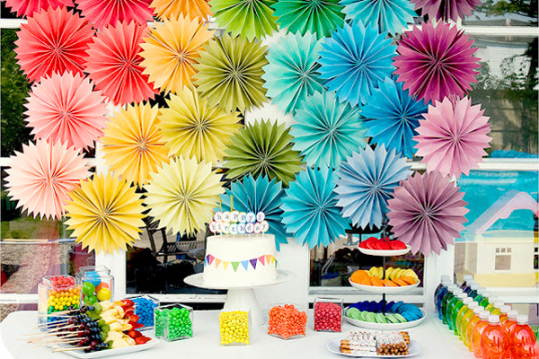 Kids' rainbow birthday party by Kara's Party Ideas