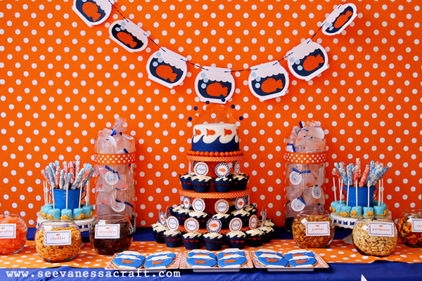 Kids' goldfish birthday party by See Vanessa Craft