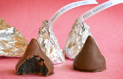 Valentine's Day homemade chocolate kisses by Bakerella