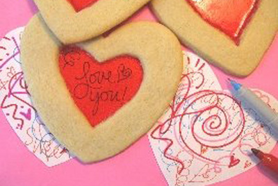 Valentine's Day hidden message cookies by Gourmet Mom On-the-Go