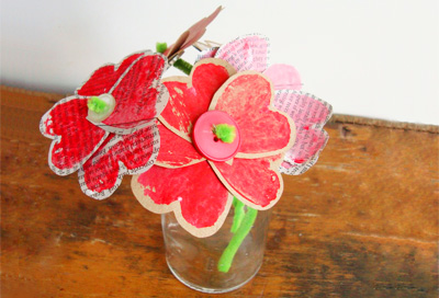 Valentine's Day heart flower bouquets by Maya*Made
