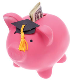 College savings piggy bank