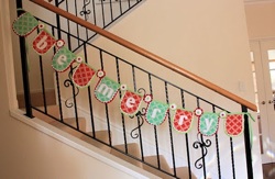 "Be Merry" Christmas garland by A Spoonful of Sugar