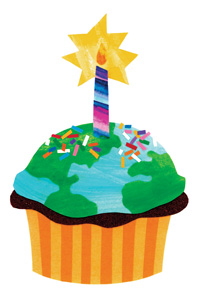 Earth Day cupcake