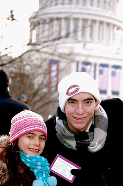 Eli & Maya at Obama's inauguration