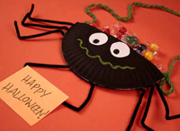 Halloween spider candy carrier, Kaboose.com