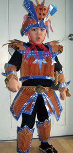 Recycled samurai costume, instructables.com