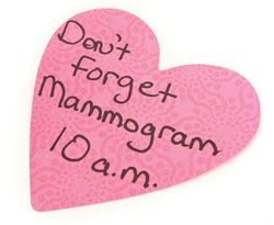 Mammogram reminder