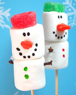 Marshmallow snowmen by The Decorated Cookie