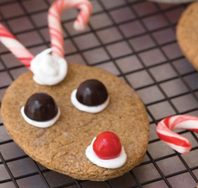 Reindeer gingersnap cookies by Little Birdie Secrets