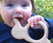 Organic hardwood teether by Eco Tot Toys on Etsy