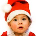 baby girl with santa hat 