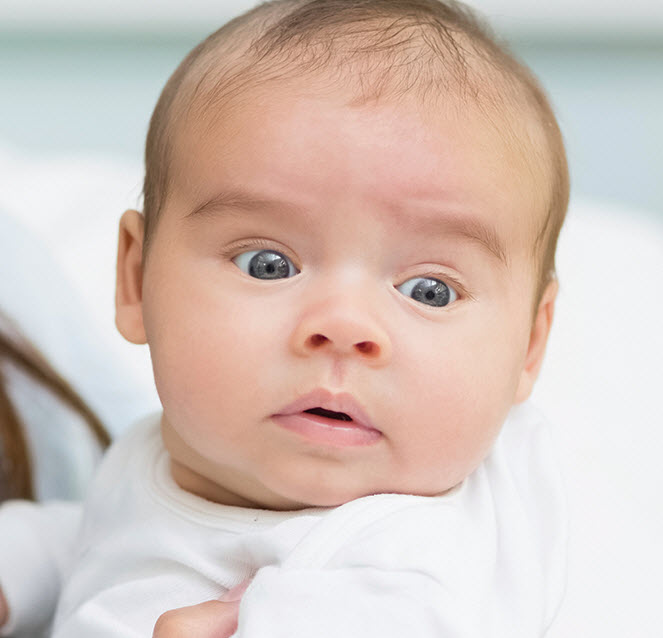 Baby with intense eyes