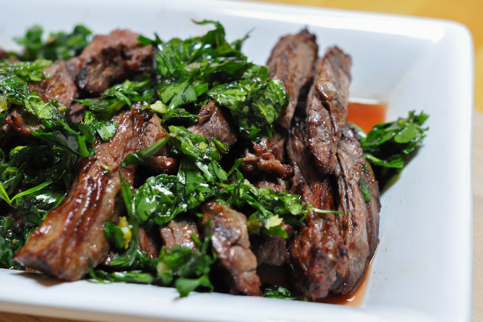 Grilled Skirt Steak with Herb Salsa Verde aphrodisiac foods for valentine's day
