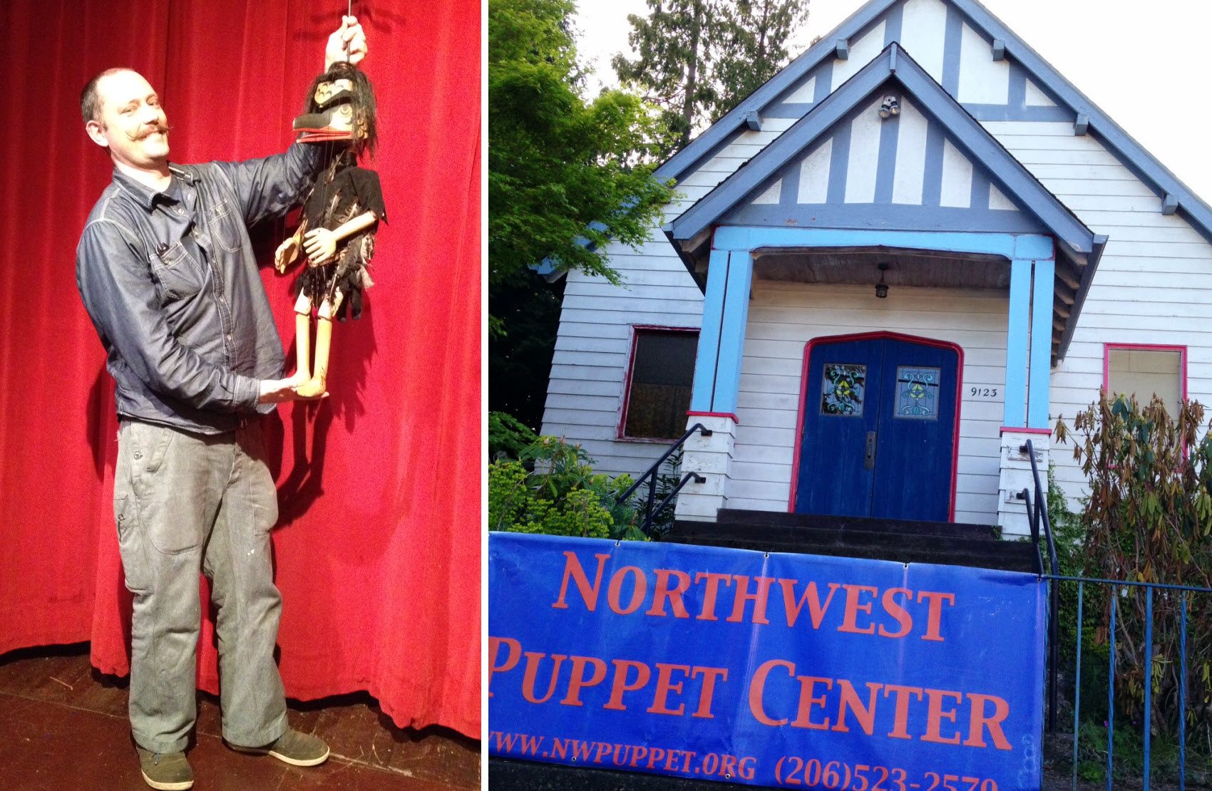 Dmitri Carter of Northwest Puppet Center in Seattle's Maple Leaf neighborhood