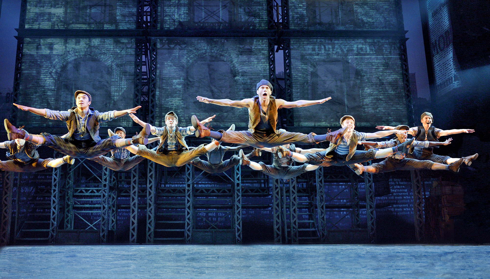 Cast of Disney's Newsies, playing at the Paramount Theatre through May 1, 2016