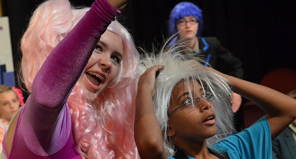 Seattle Public Theater youth acting in The Mikado