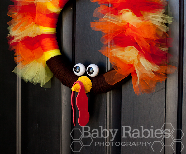 Baby Rabies Thanksgiving wreath
