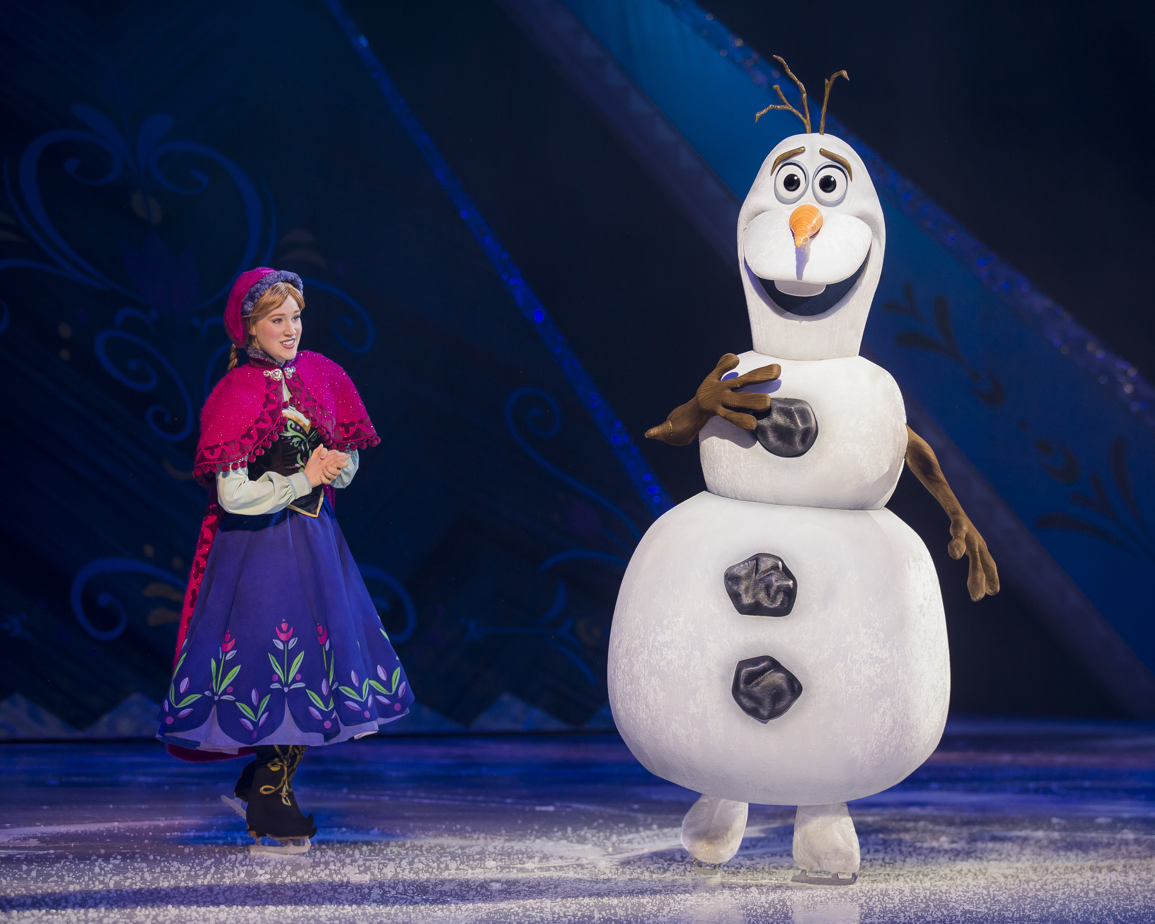 Anna and Olaf in 'Disney on Ice: Worlds of Enchantment'