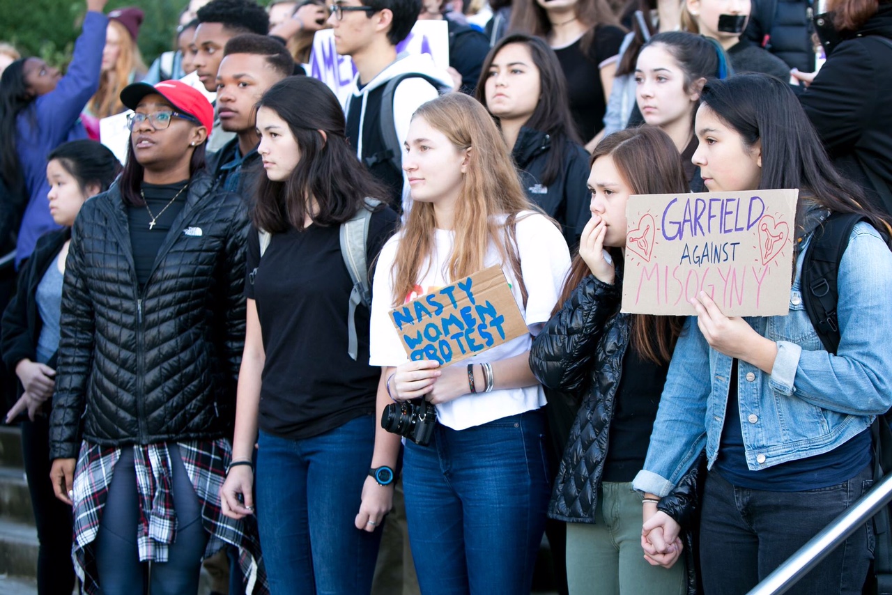 Seattle Public School students marching in November 2016