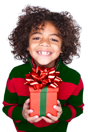 boy with gift
