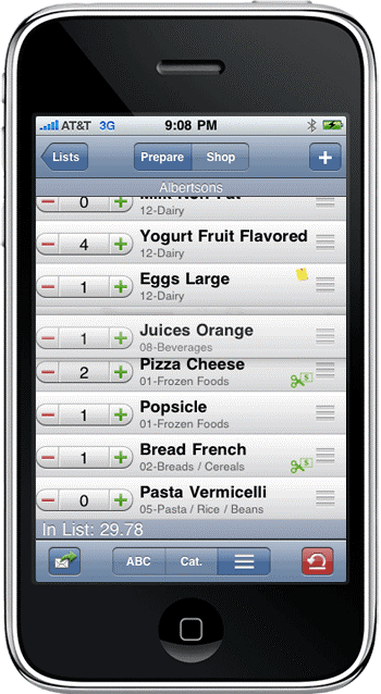 Grocery Gadget iPhone app
