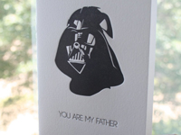 Star Wars Father's Day card from Method Letterpress on Etsy