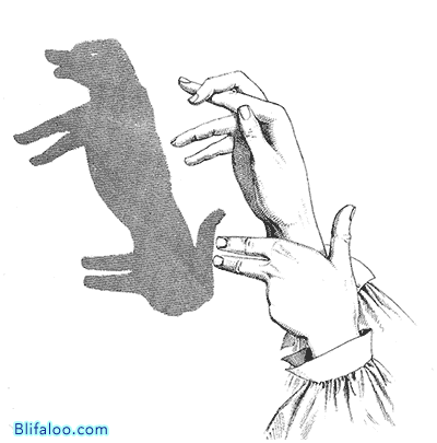 Shadow puppet dog