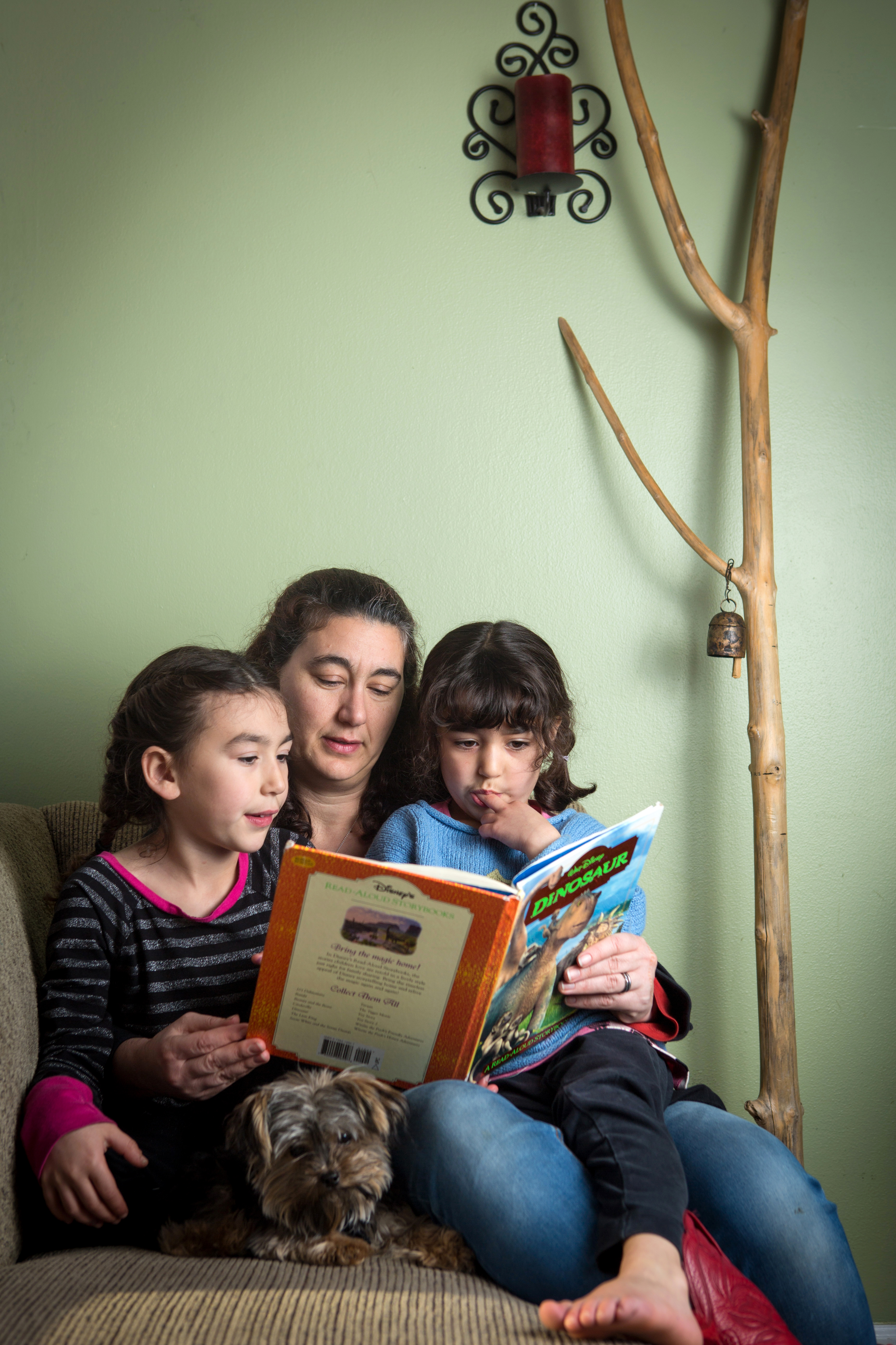 Grandma reading to kids