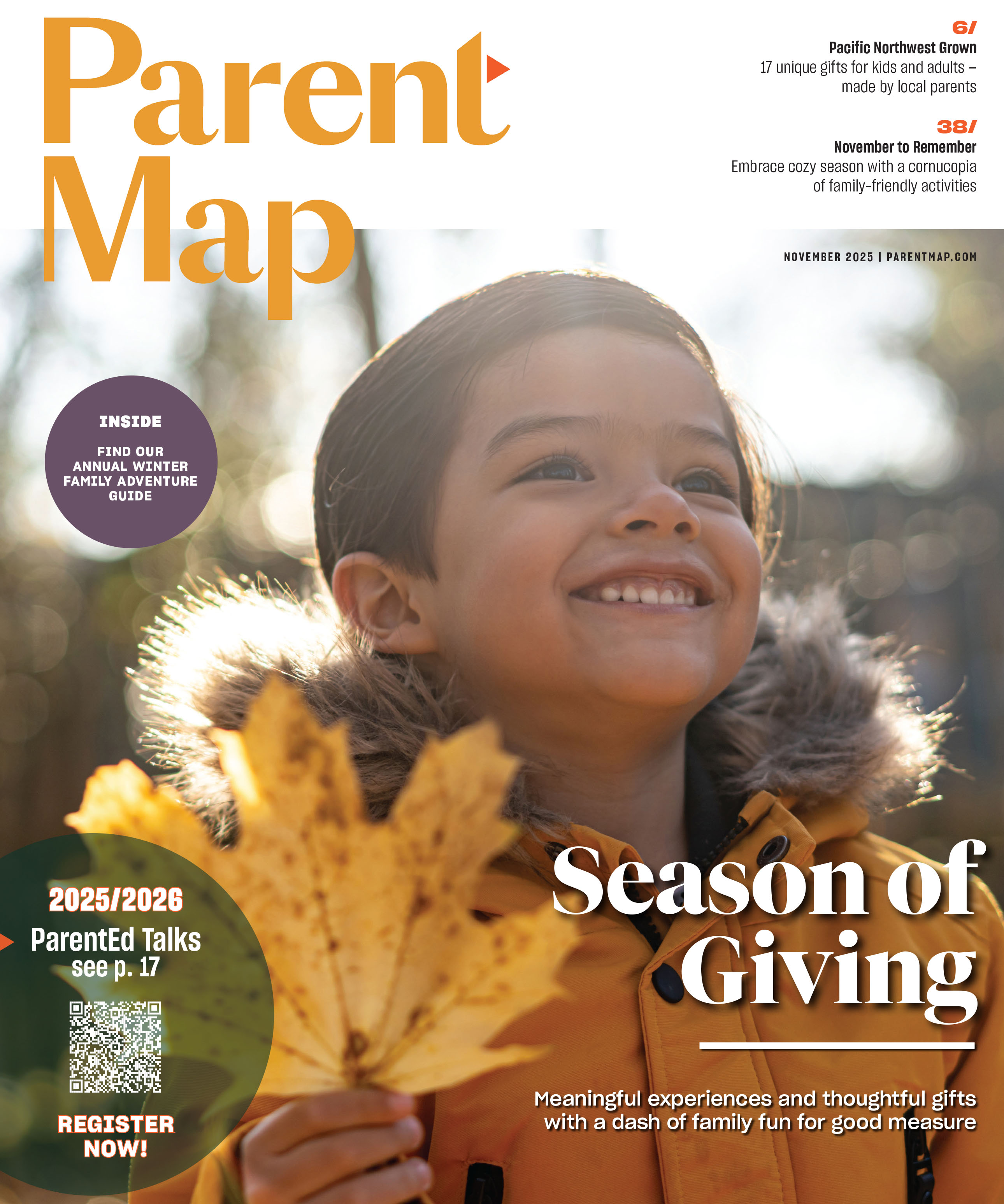ParentMap's November 2025 magazine cover
